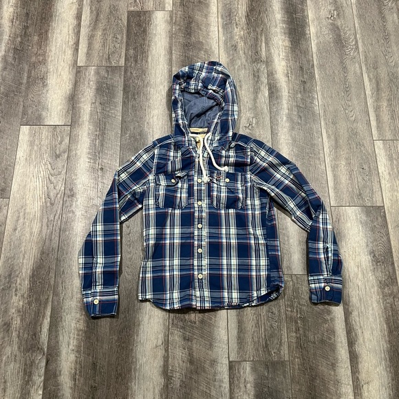 Hollister Hooded Button Down - Picture 1 of 12